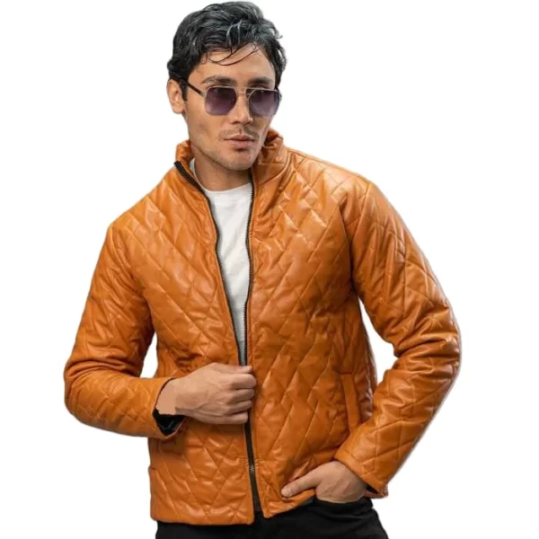 کت چرم مردانه 4030 عسلی