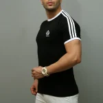 تی شرت ورزشی سه نواره مشکی سارزی - Image 5