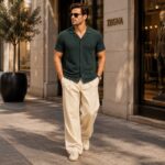 پیراهن یقه انگلیسی پارچه مراکشی - تصویر 5