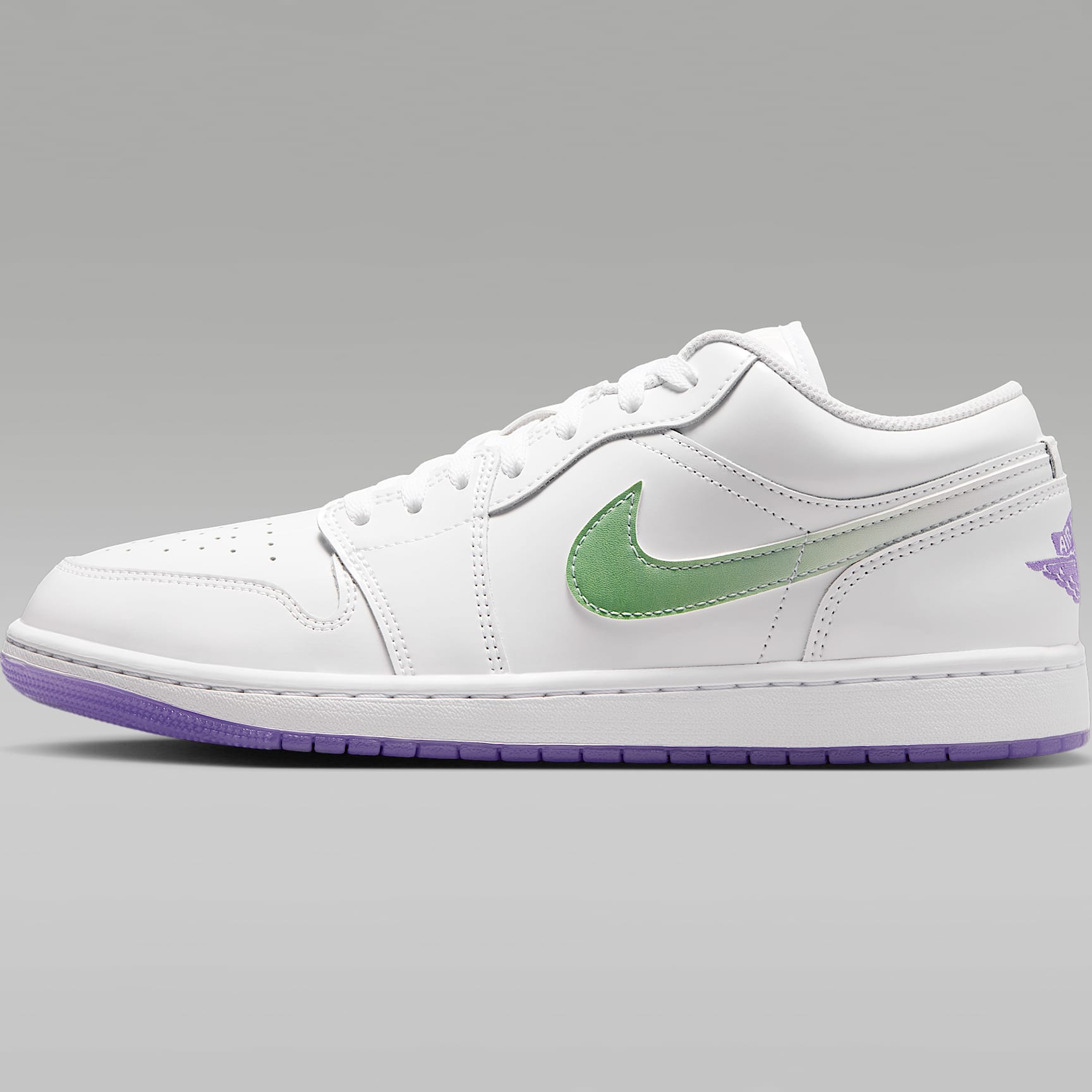 SARZI-JORDAN-AIR-JORDAN-1-LOW-SE-QUAI54-IR2367 - سفید (Beyaz)/سبز کی‌لایم (Key Lime)/بنفش اکشن گریپ (Action Grape) - SARZI-JORDAN-AIR-JORDAN-1-LOW-SE-QUAI54-IR2367-100 - 1
