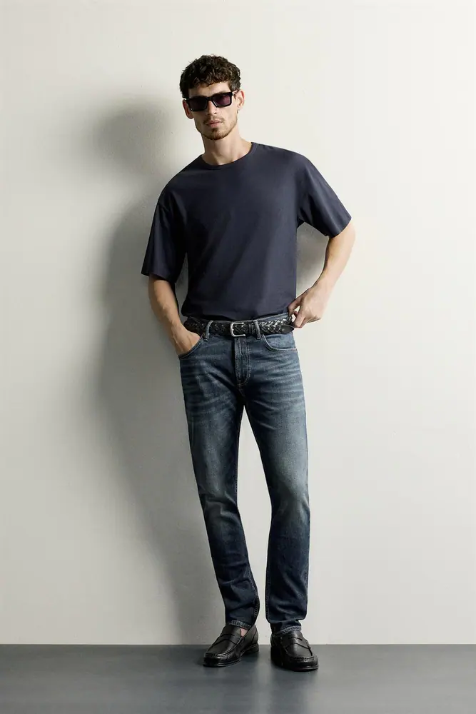 شلوار جین زارا مردانه مدل BASIC SLIM FIT JEANS کد 00774333