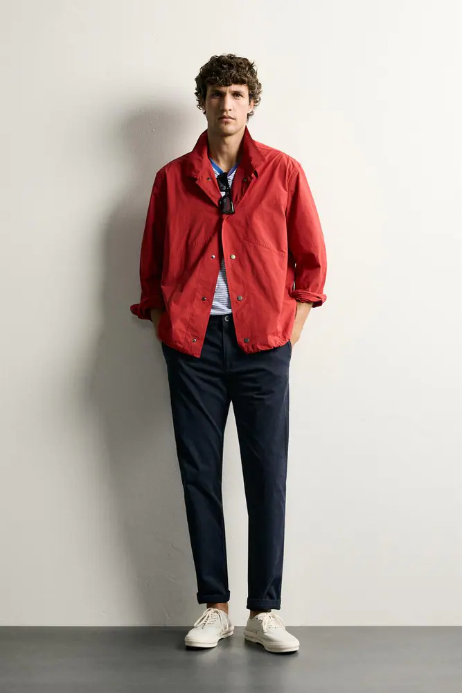 شلوار زارا مردانه مدل SKINNY FIT CHINOS کد