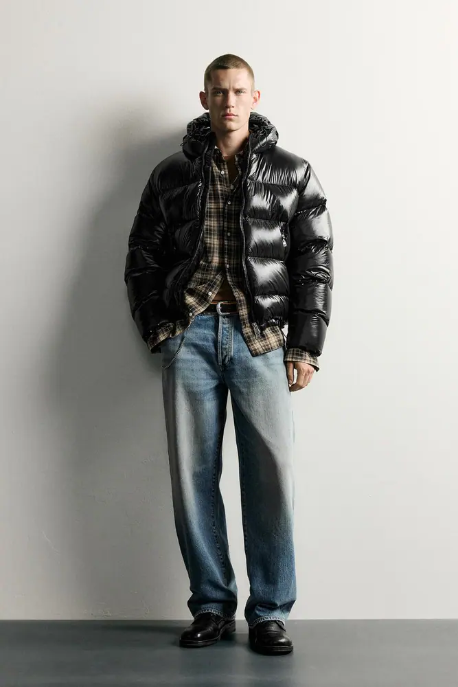 کاپشن و کت زارا مردانه مدل 80 DOWN 20 FEATHER WATER REPELLENT JACKET کد