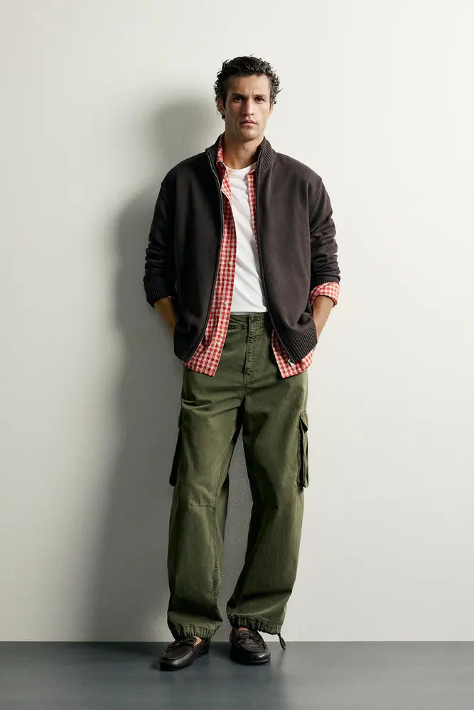 بافت و ژاکت زارا مردانه مدل ZIP UP KNIT CARDIGAN کد