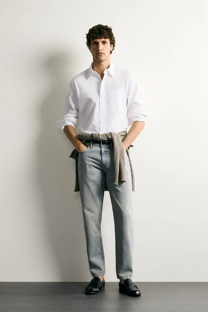 شلوار جین زارا مردانه مدل SLIM TAPERED FIT JEANS کد