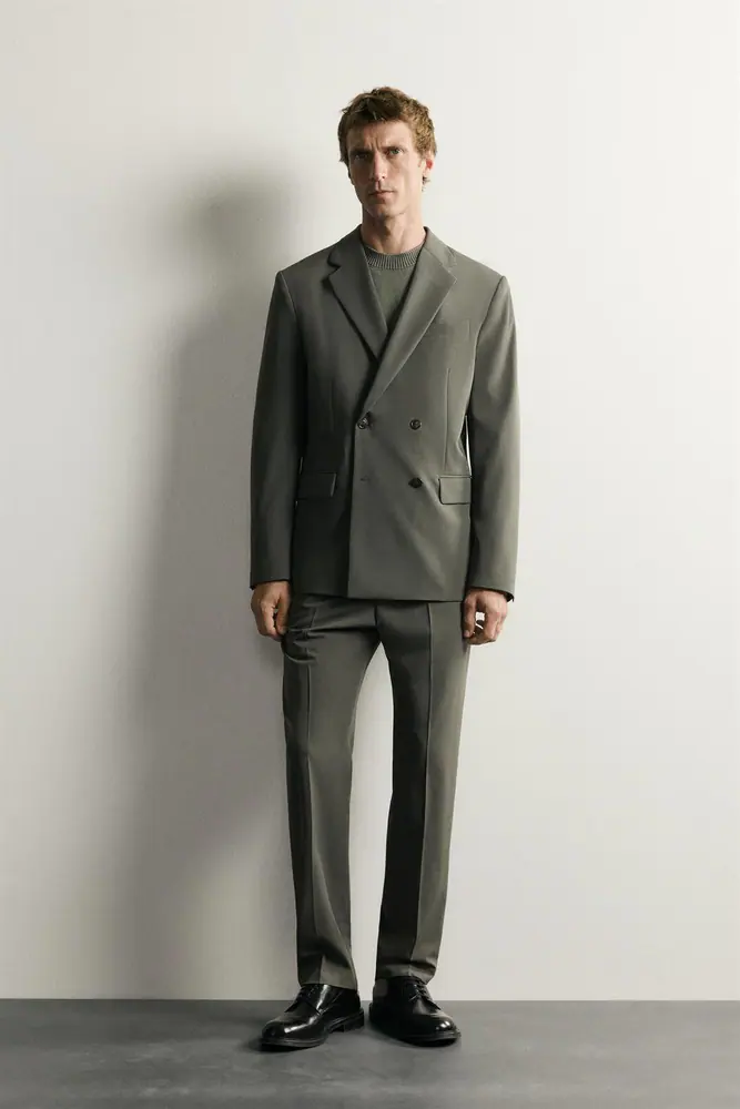 شلوار زارا مردانه مدل COMFORT SUIT TROUSERS کد