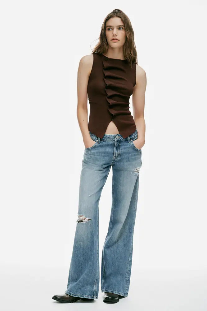 پیراهن و بلوز زارا زنانه مدل DRAPED KNIT TOP کد 03921062
